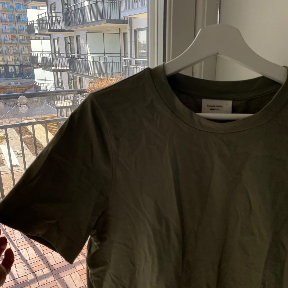 Khakigrön T-shirt tjockt tyg - 90