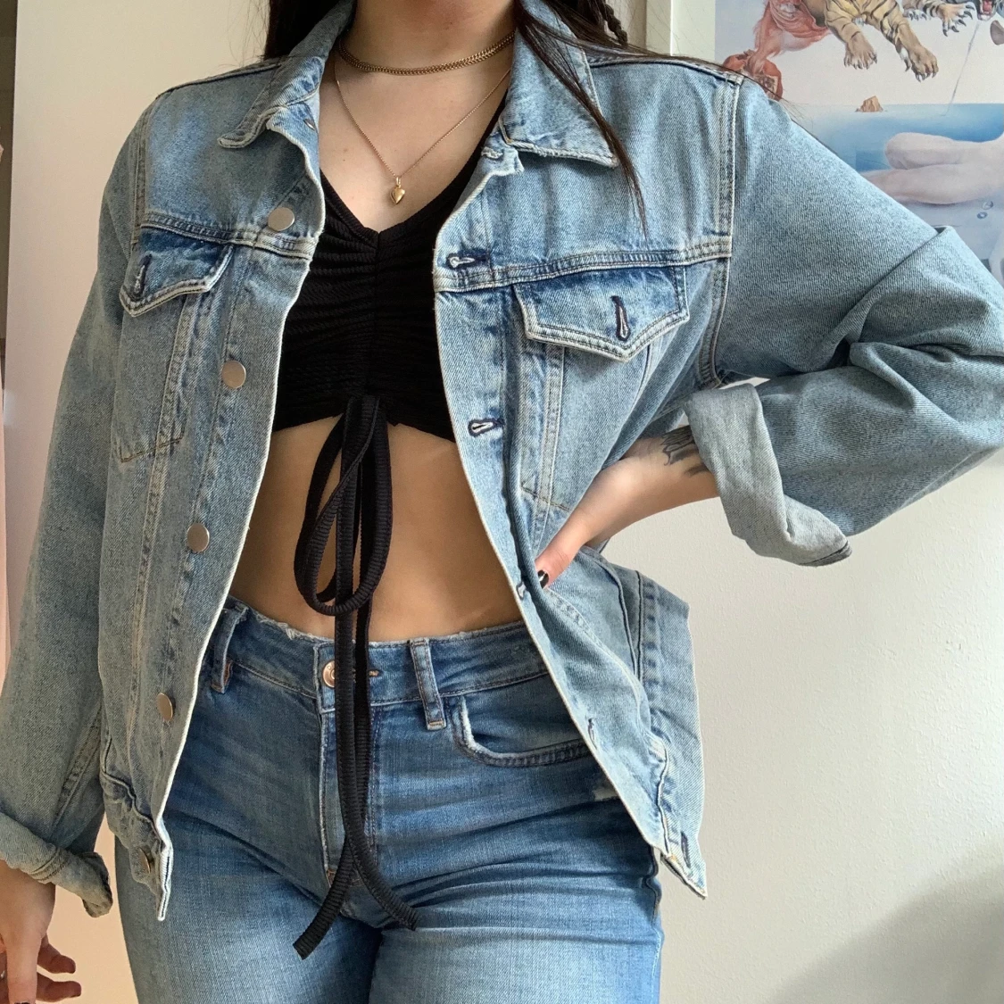 Jeansjacka storlek M