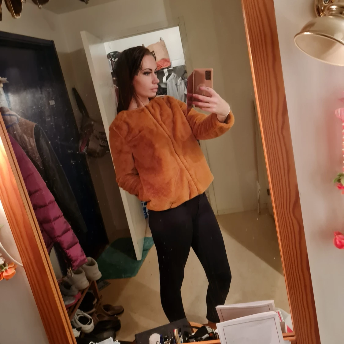 Senapsfärgad Fakepäls  - 90