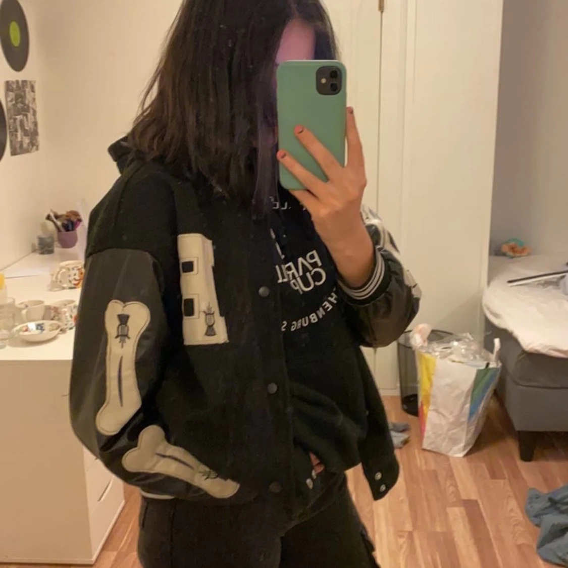 Svart baseball jacka - 91