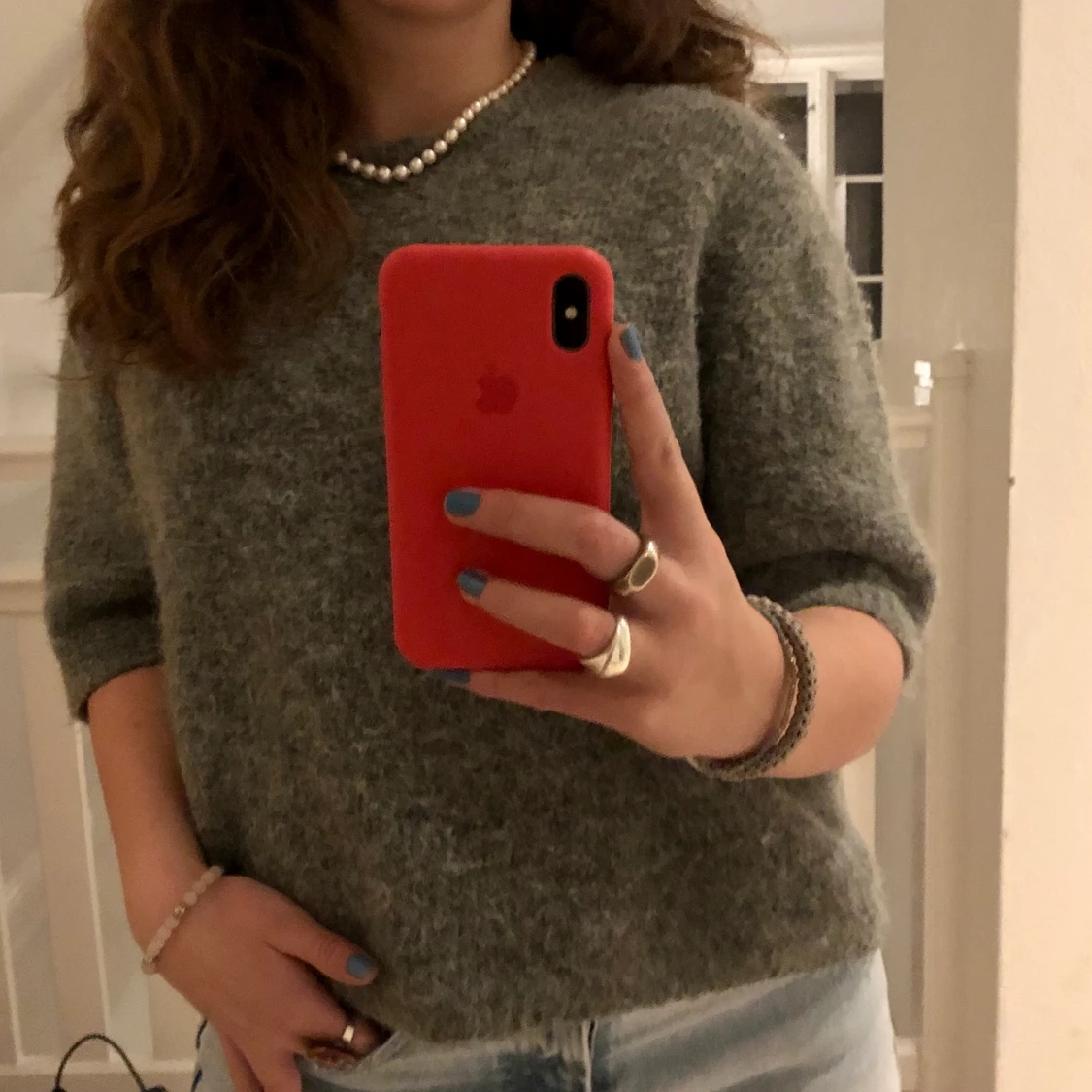 Stickad t-shirt - 90