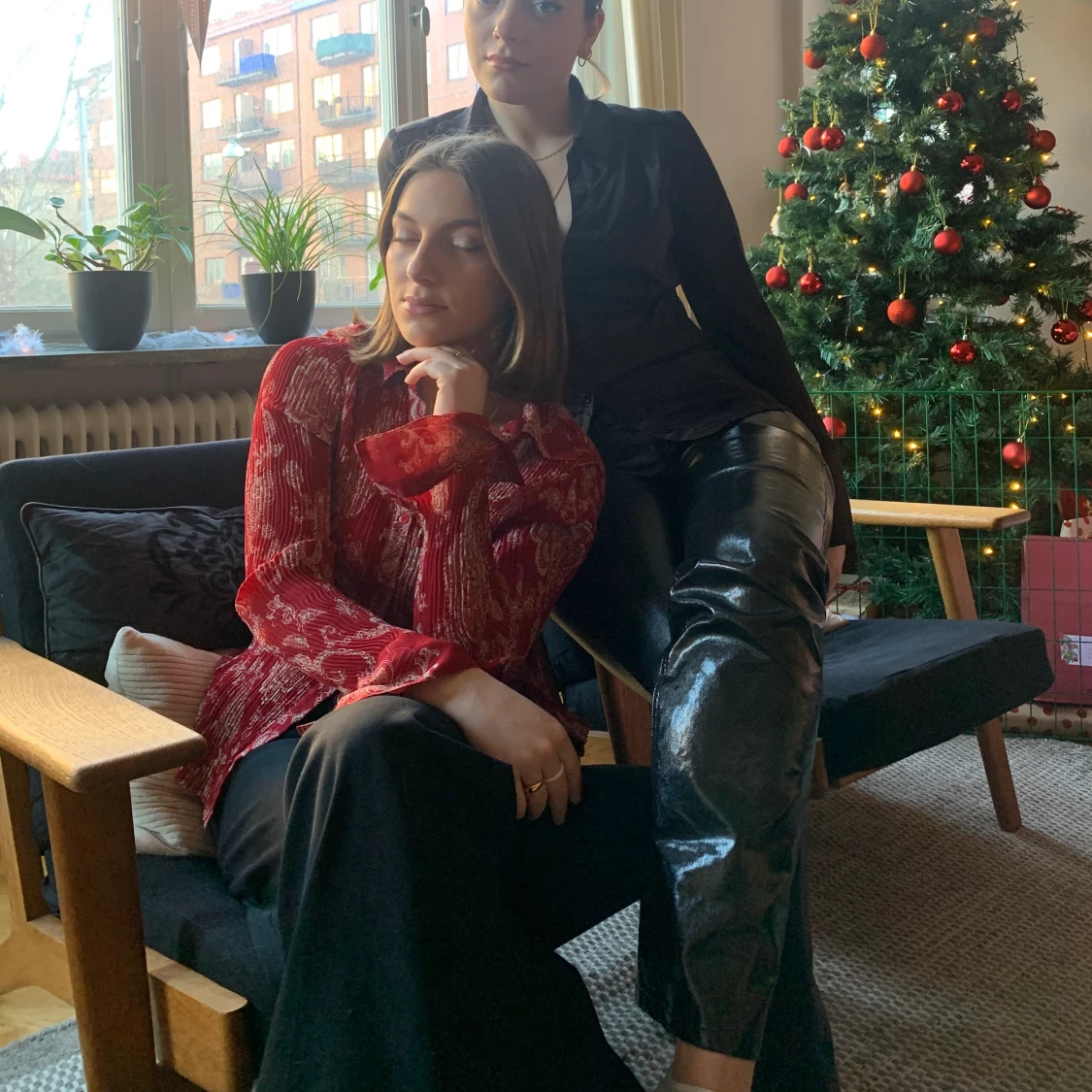 Röd blus från humana - 90