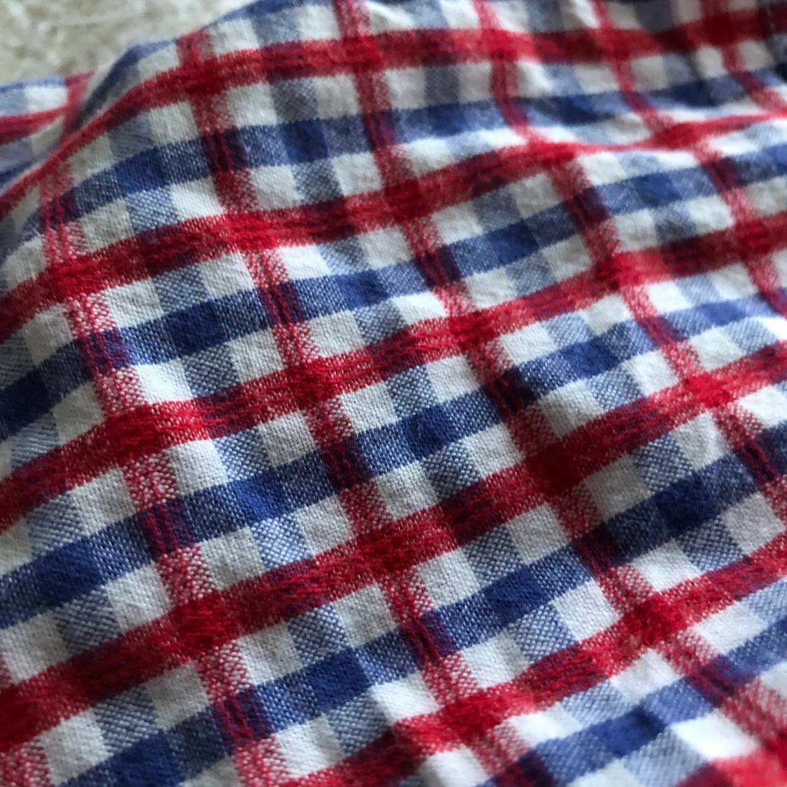 Rödblå rutig skjorta - 91