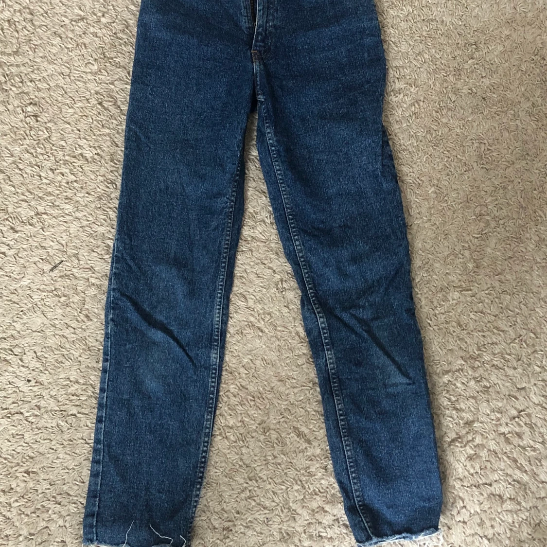 Blå raka jeans - 90