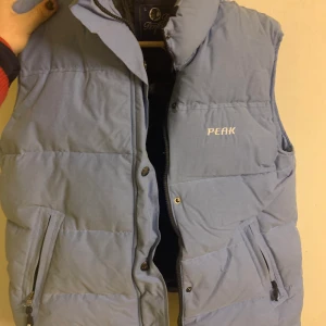 Vintage väst från peak performance  - Säljer min mammas gamla väst hon köpte under -80/90 talet, men inte använts sen dess och är dessutom jättefräsch, ser ut som den är helt ny typ! I jättefin ljusblå färg, står strl L men det är den verkligen inte- mer som en S/M isf💙 Pris exkl. frakt 