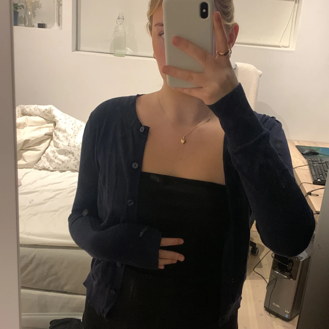 Marinblå kofta  - 91