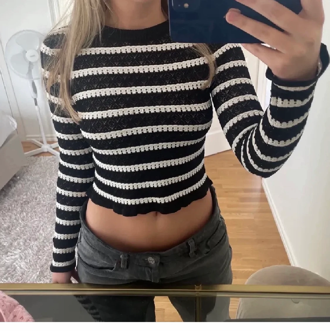 Zara stickad crop-top
