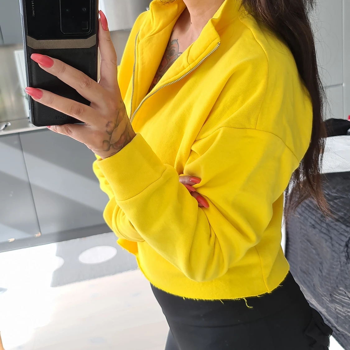 Tjocktröja med zipper - 91