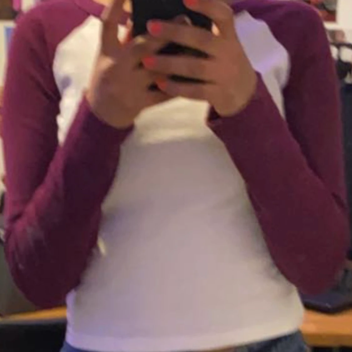 Lila h&m tröja, strl xs-m. - 90