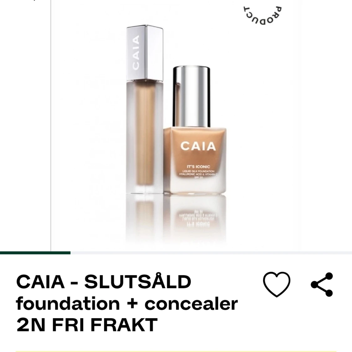 CAIA Slutsåld foundation och concealer FRI FRAKT