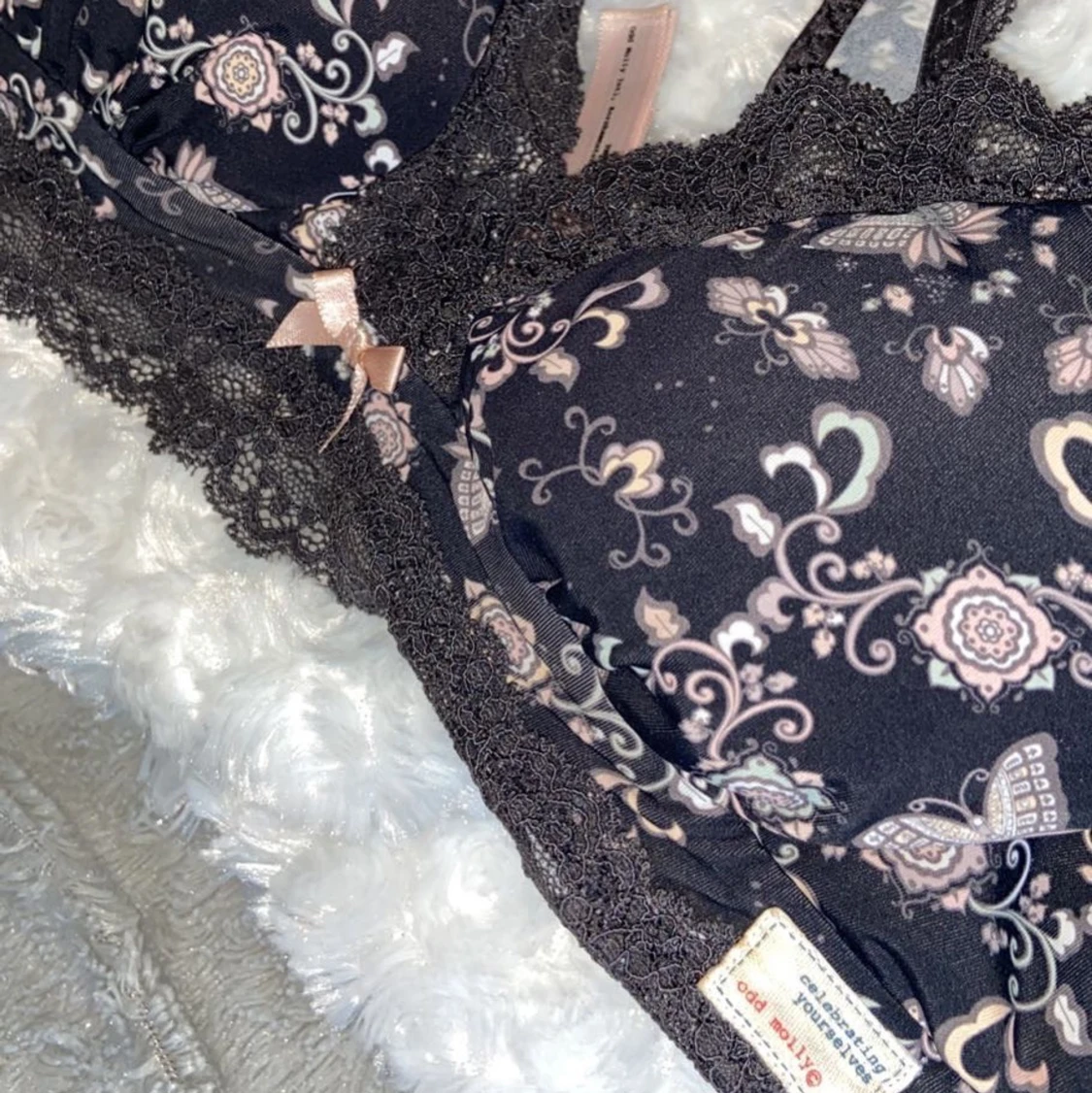 Mönstrad bralette - 90