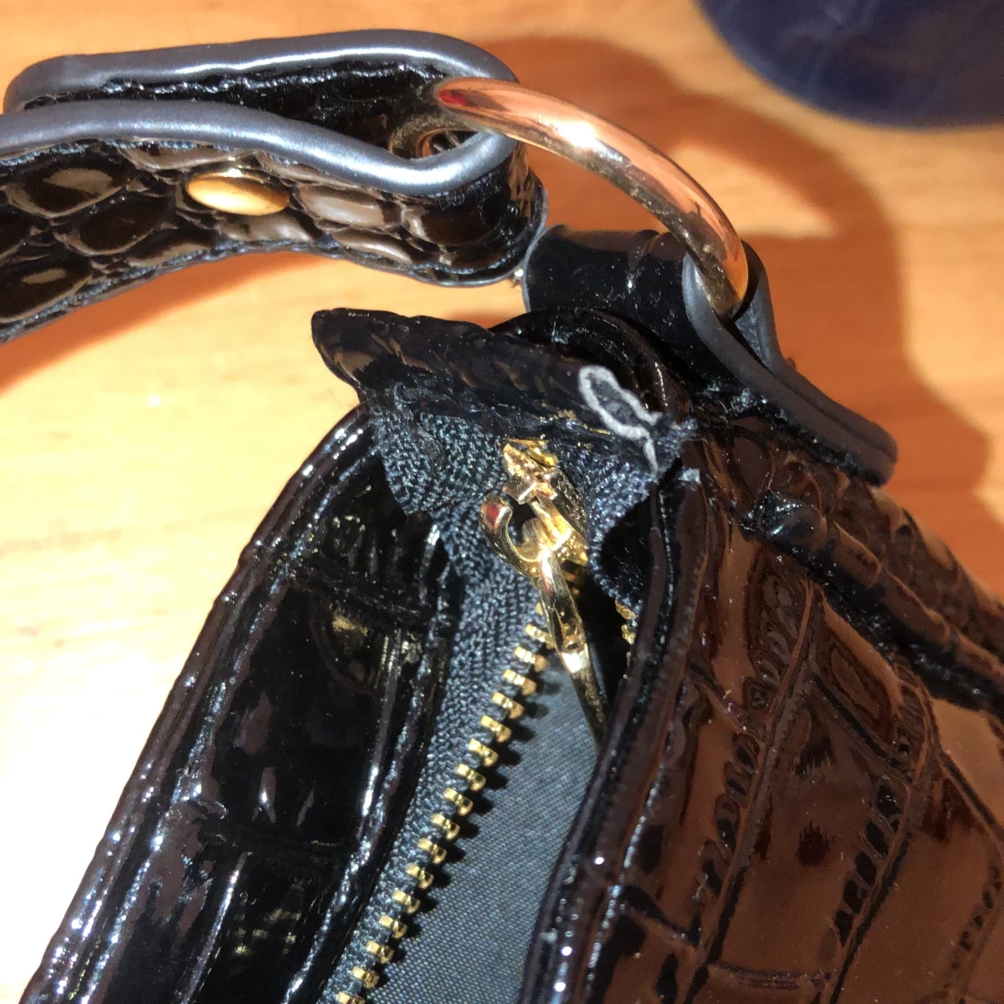 Svart baguette väska - 91