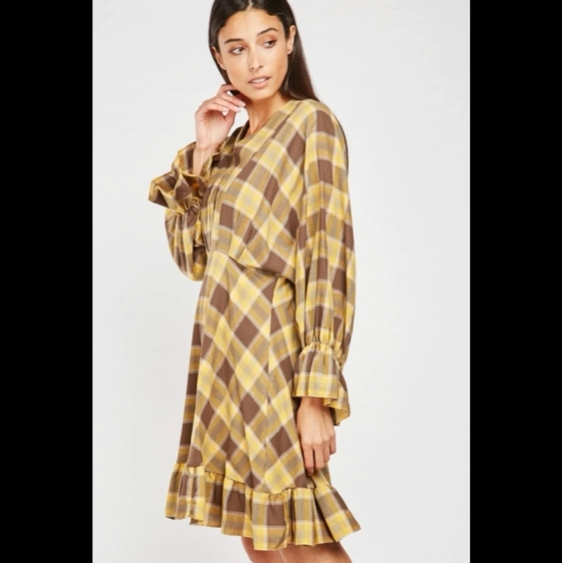 Rutig klänning  - 90