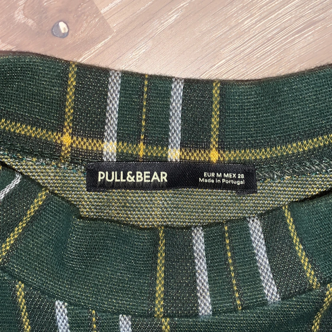 Mörkgrön mönstrad turtleneck - 91