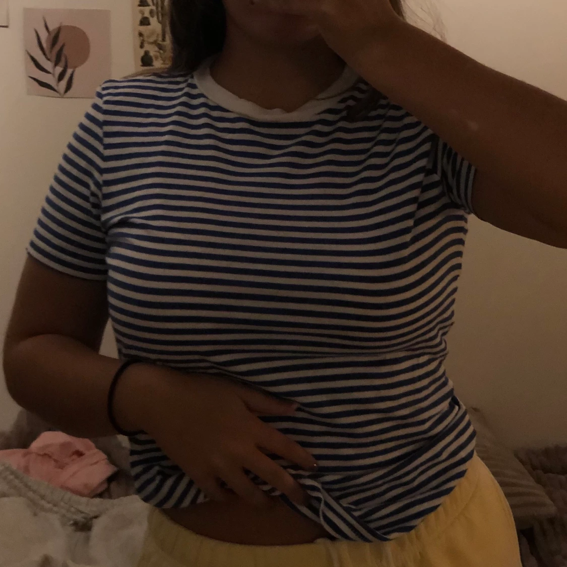 Blå randig tshirt - 90