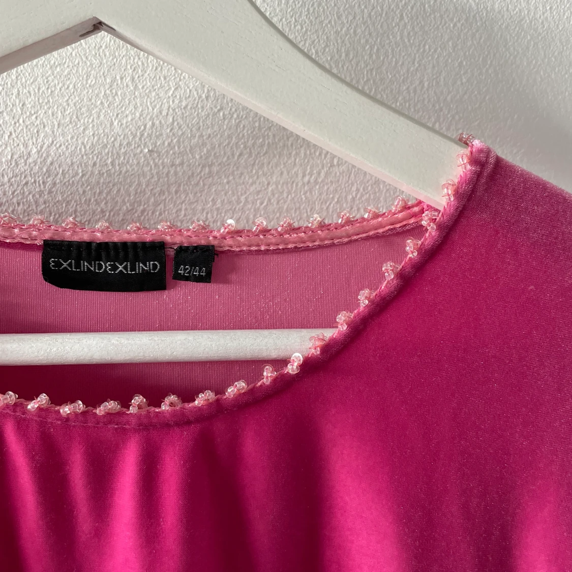 Ljusrosa sammetströja  - 91