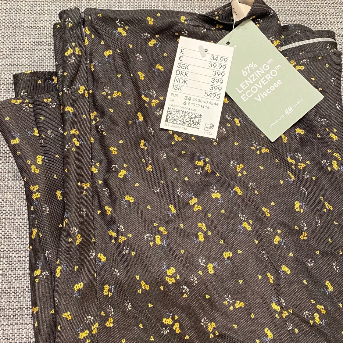 HM maxi skirt blak and yellow - 91