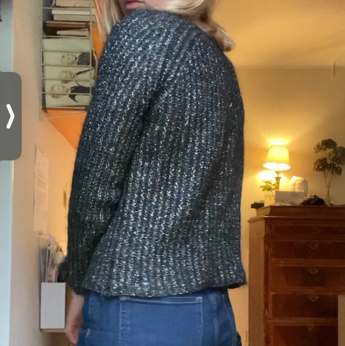 Filippa K glittrig stickad tröja, small - 90