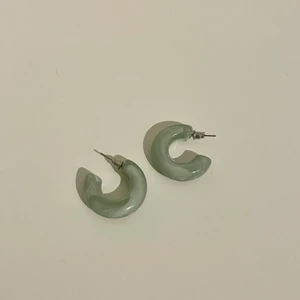 Örhängen  - Säljer dessa fina gröna örhängen jag ej använder, fint skick! Syns inte riktigt hur gröna de är på bild tyvärr, men skriv gärna för bild i dagsljus <3 Köparen betalar för frakten och katt finns i hem 💚