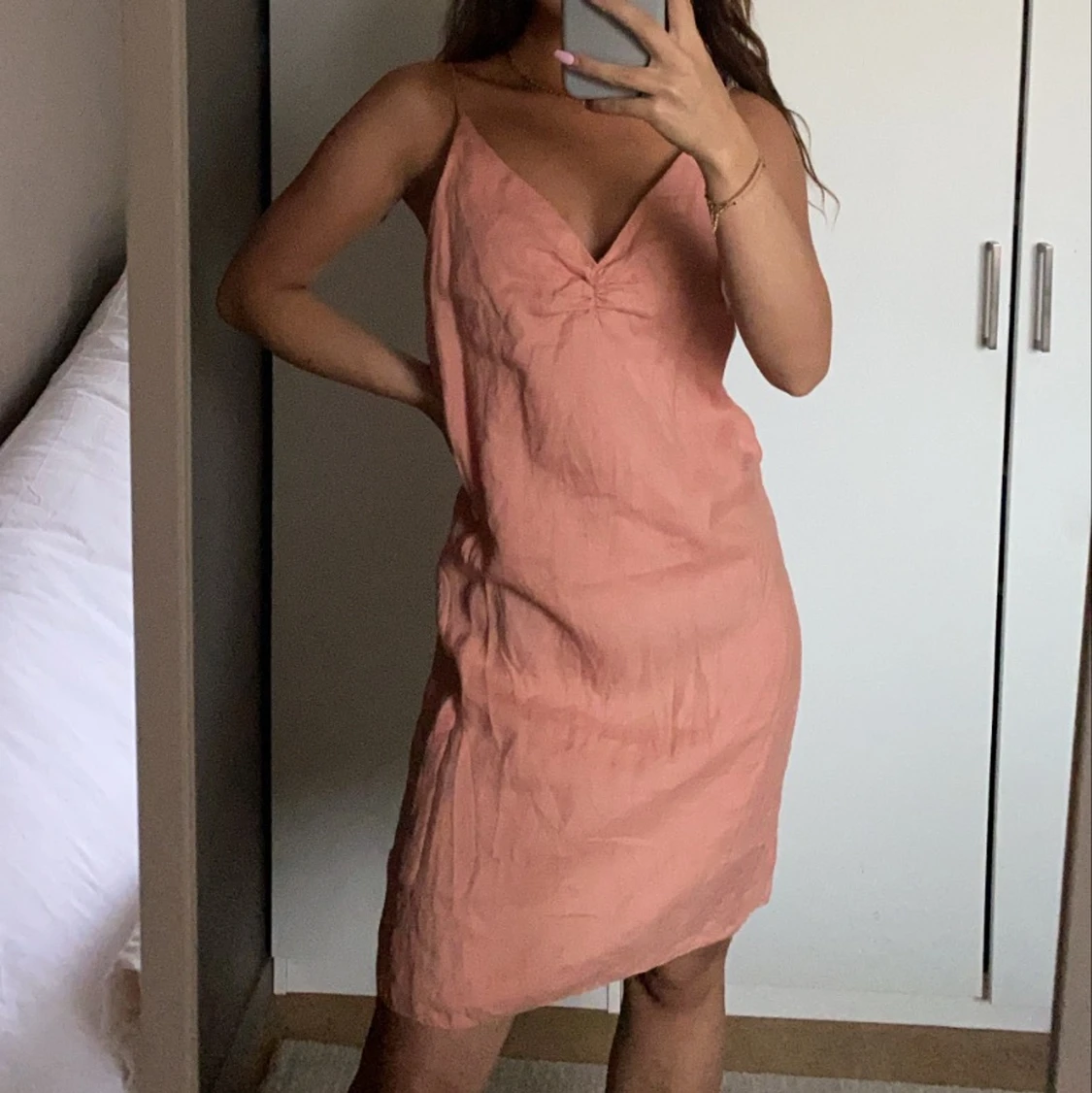 Aprikos klänning - 90