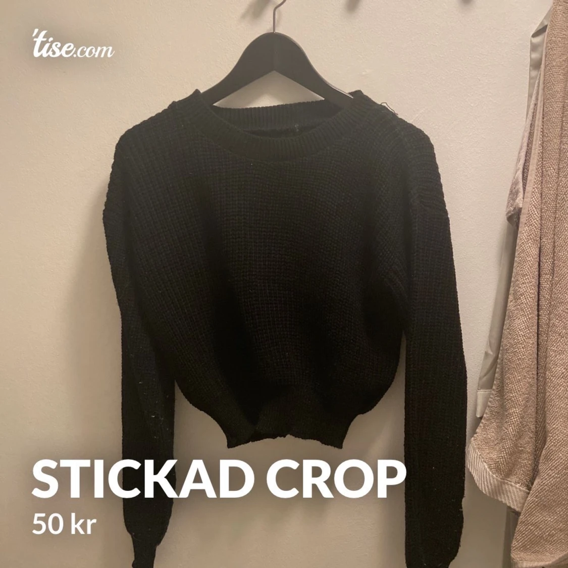 Stickad crop top