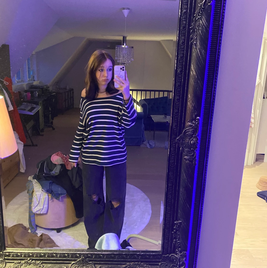 Fin randig tröja - 90