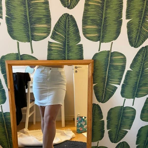 Vit jeans kjol - En vit jeans kjol som går ner till hälften av låren(jag är 159) 
