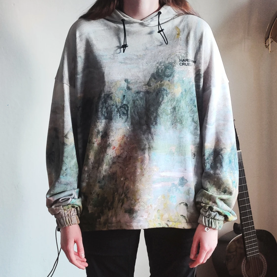 Impressionistisk oversized hoodie