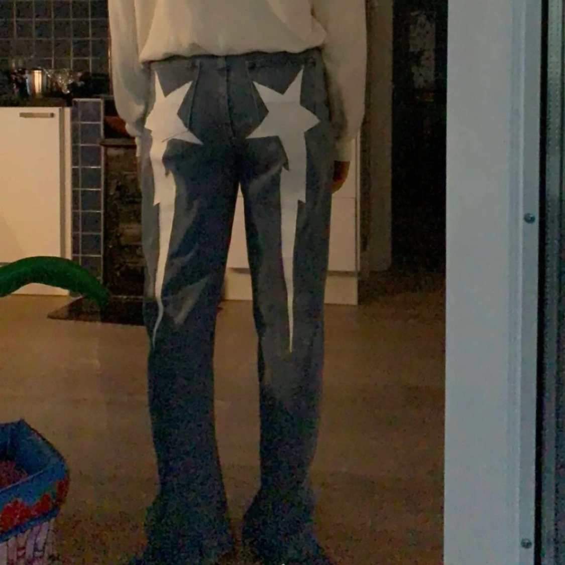 Målade Jeans 