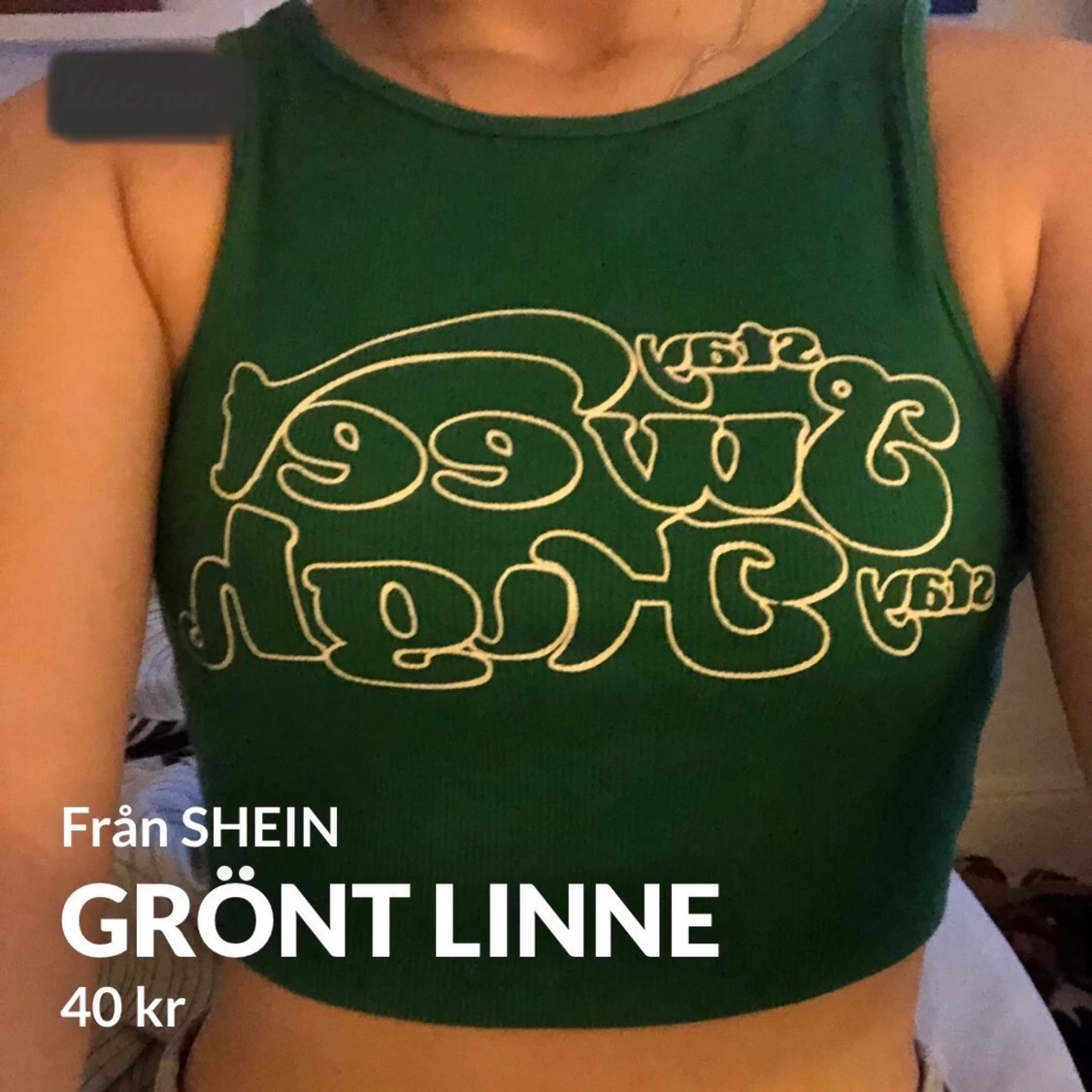 Ett grönt linne från SHEIN.