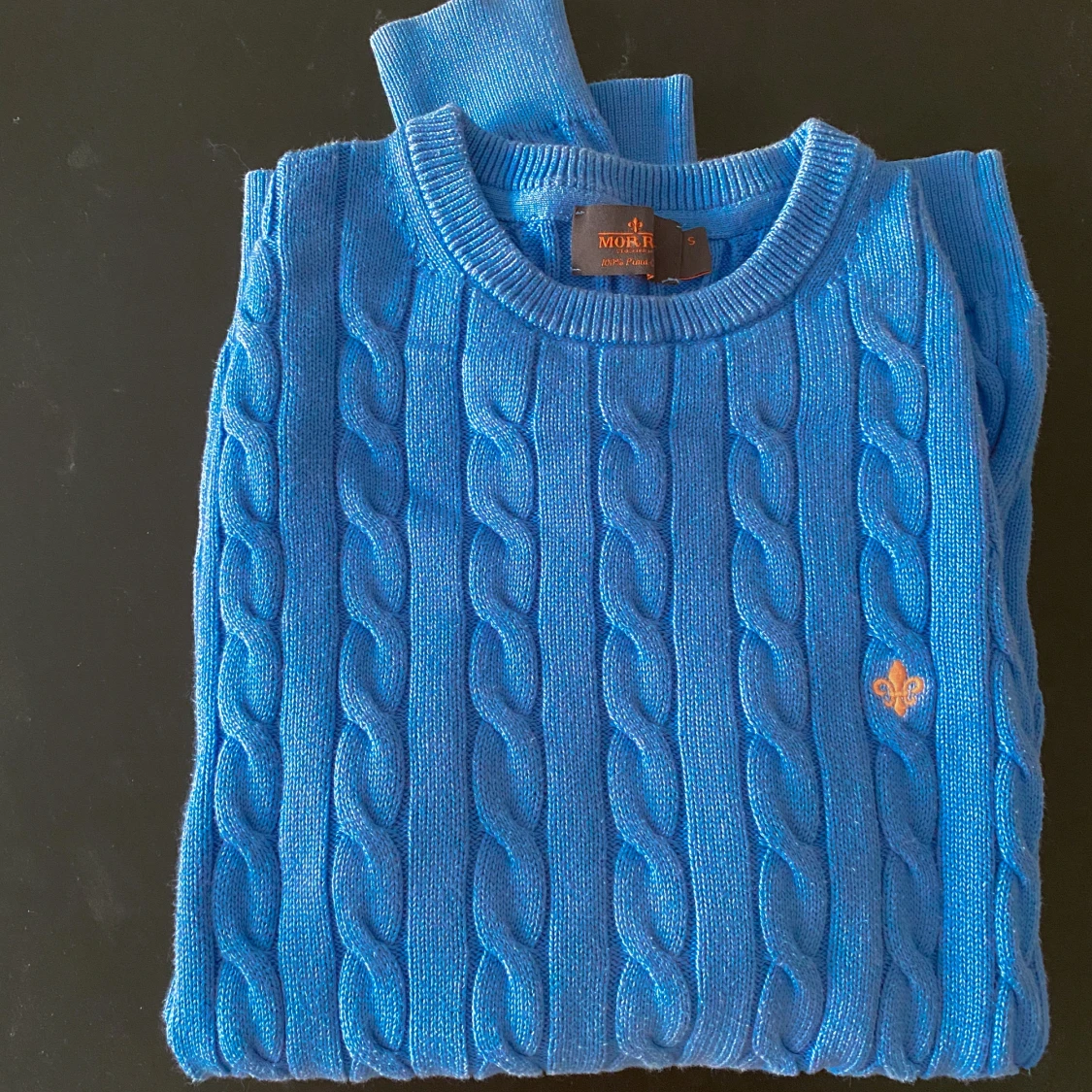 Kabelstickad Morriströja stl S - 90