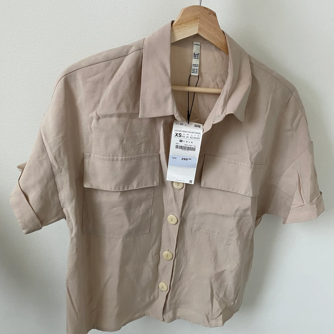 Beige safari skjorta  - 91