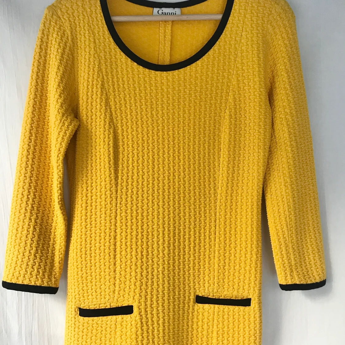 GANNI « Palais Royal » gul klänning st.S - 90