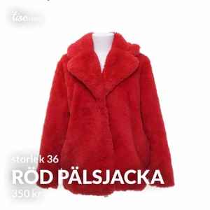 Röd Pälsjacka från ginatricot - Storlek 36, använd bara få gånger.