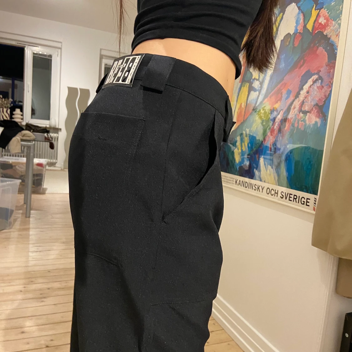 Low waist cargo byxor  - 90