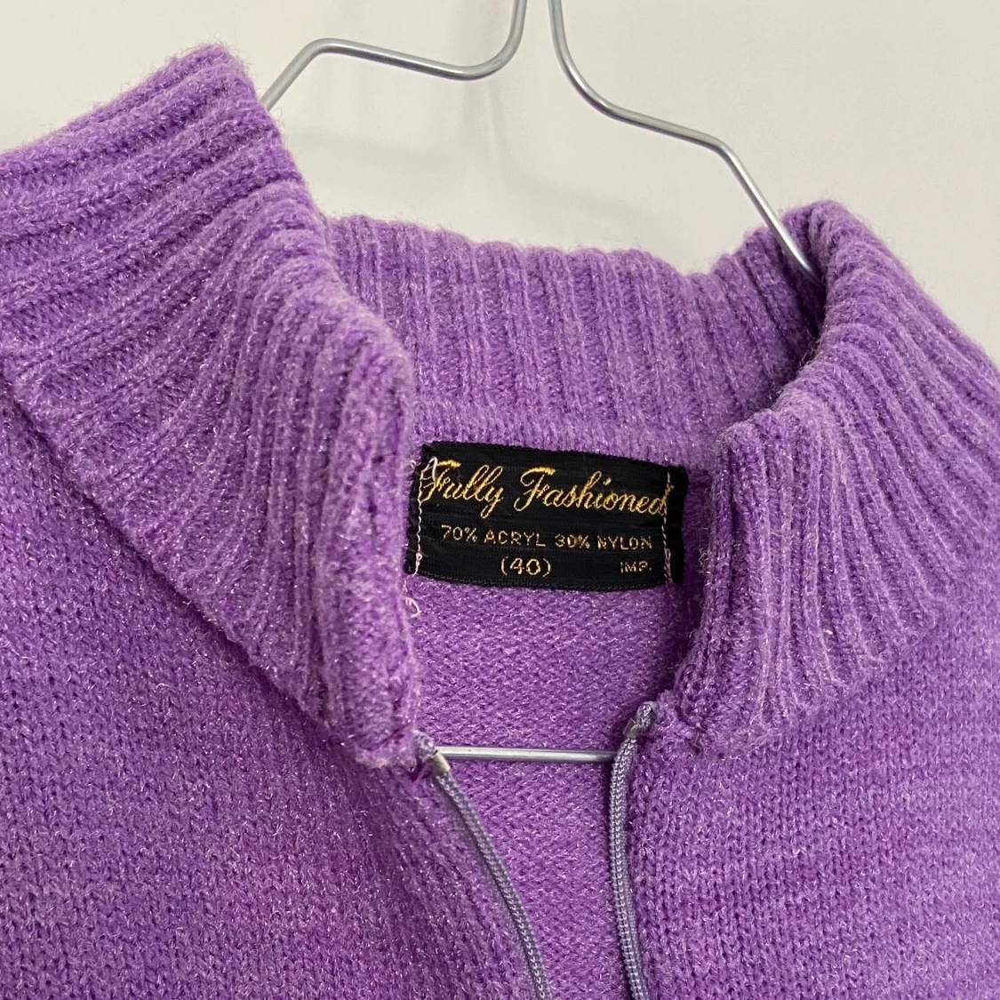 Lila vintage stickad tröja - 91