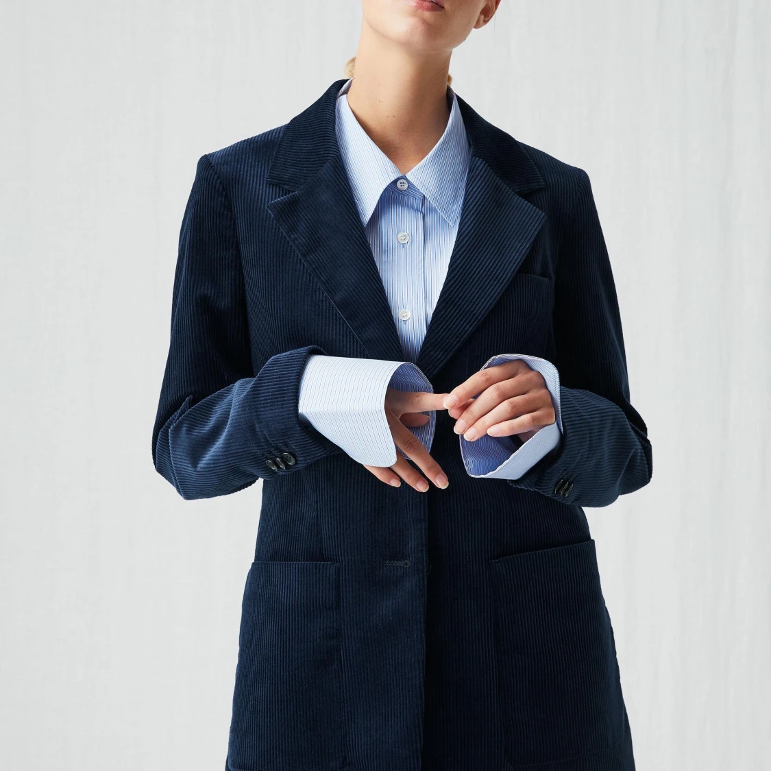 Arket navy blue Corduroy Blazer XS