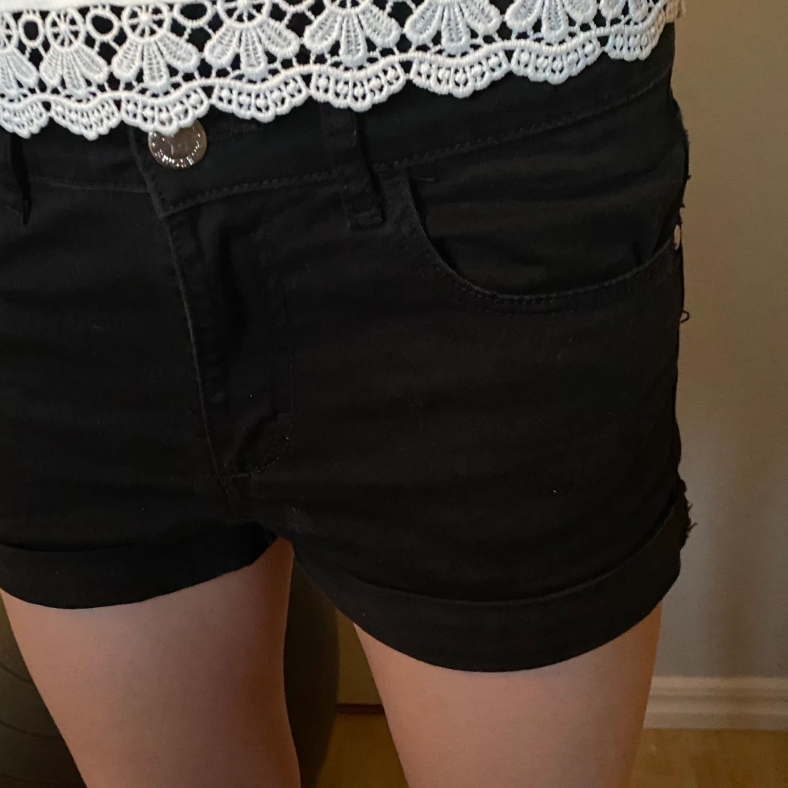 Svarta jeansshorts