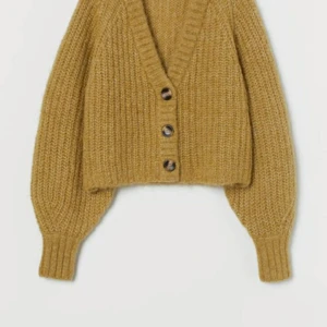 Stickad kofta HMtrend - Stickad kofta i ull från alpacka. Inköpt på Hmtrend. Färgen är gammaldags gröngul.