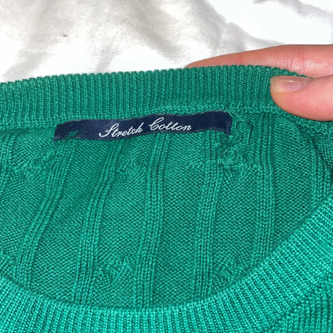 Gant grön kabelstickad tröja, XS/S - 91