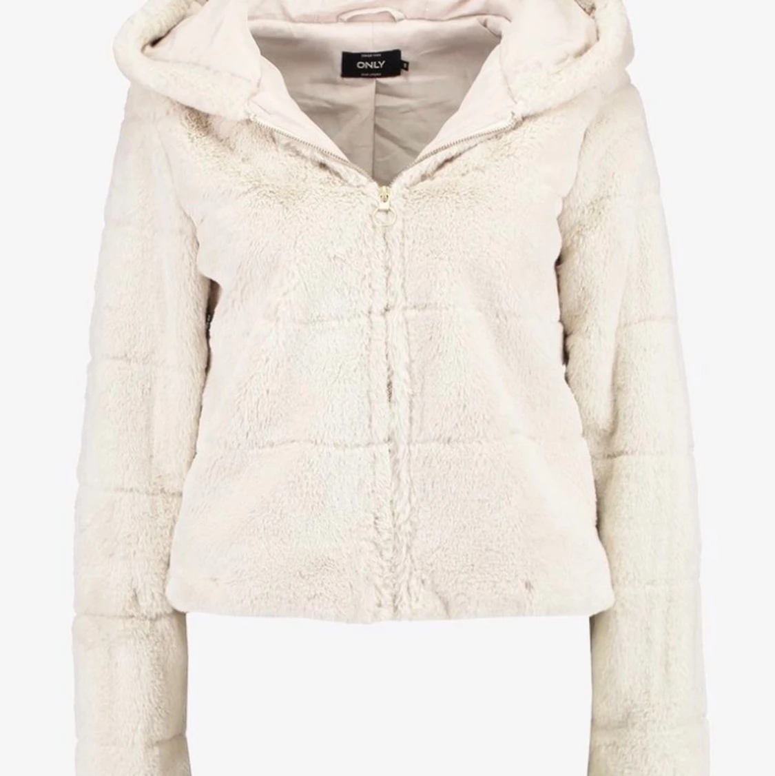 Only beige pälsjacka i fint skick