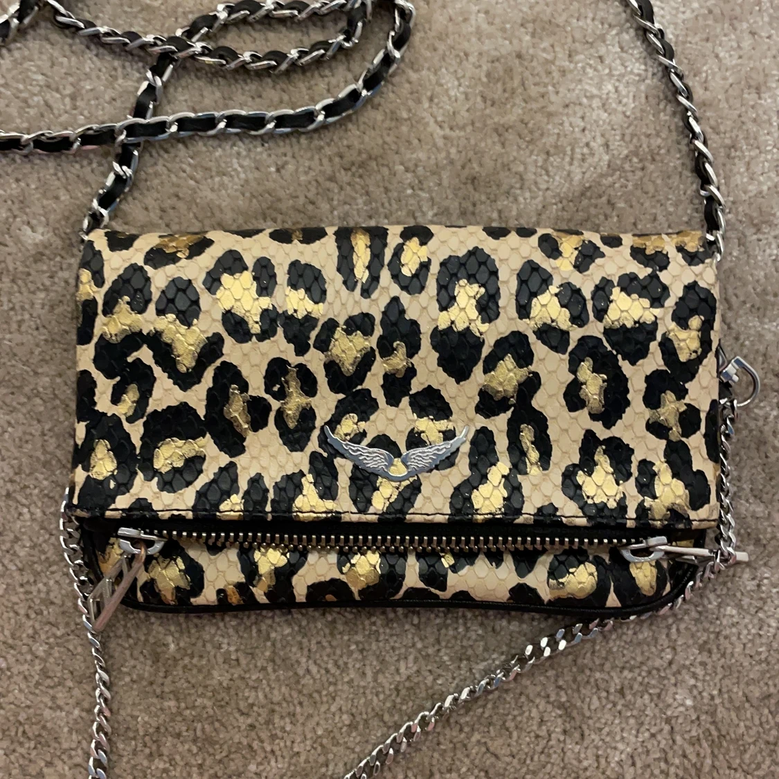 Leopard mönstrad Zadig väska  - 90