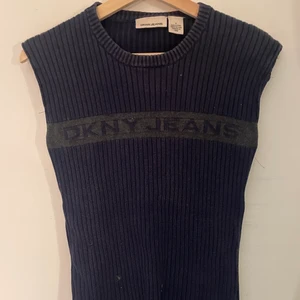 dkny jeans  - supergulliga långt blått dkny jeans linne