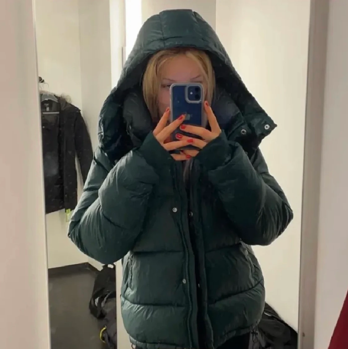 Grön puffer jacka - 90