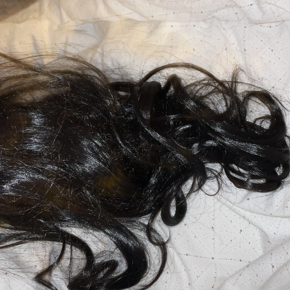 svart klämma löshår - 91