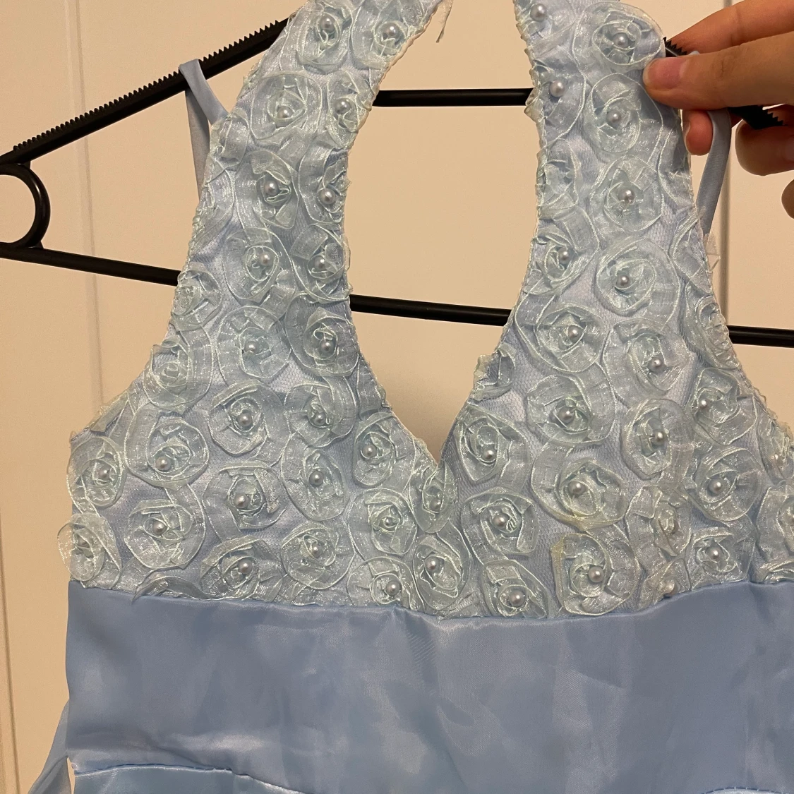 Ljusblå barnklänning  - 90