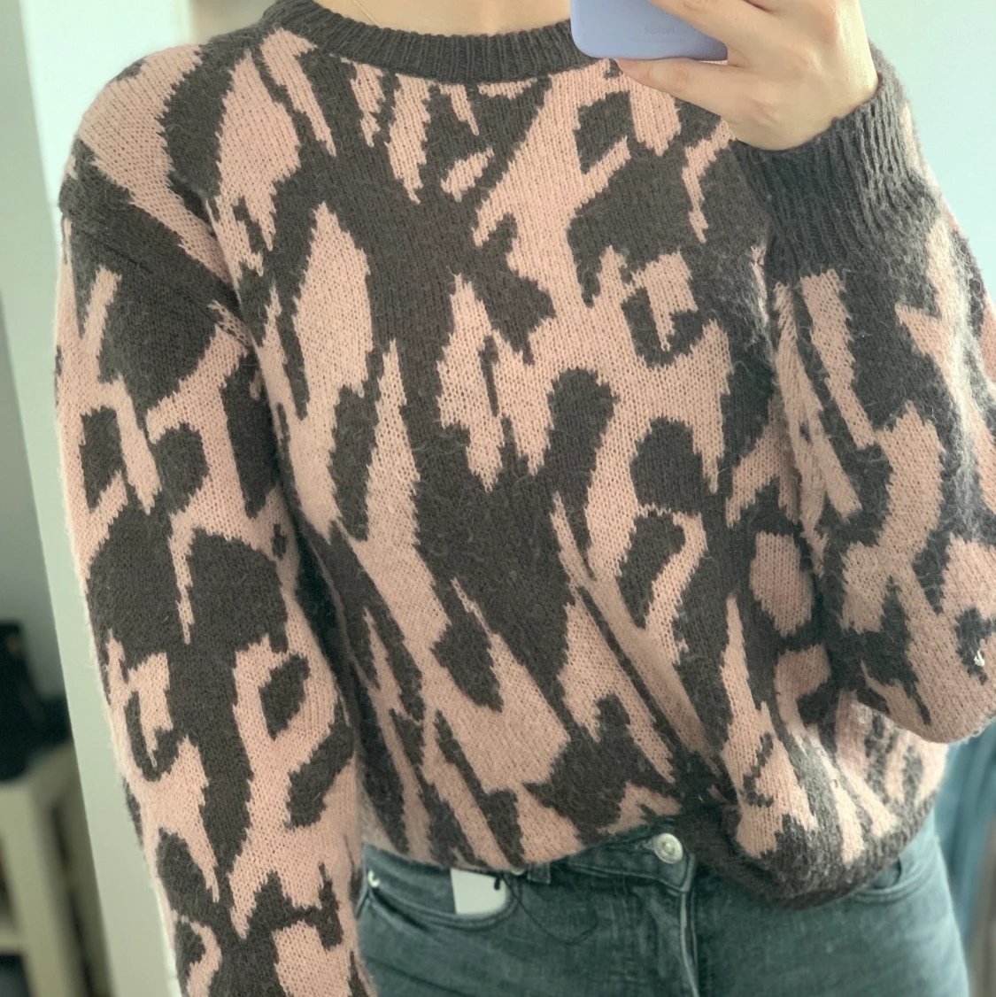 Stickad mönstrad tröja - 91
