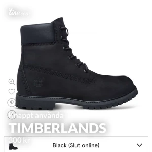 Svarta timberlands  - Säljer dessa fräscha svarta timberlands i storlek 38.5 men passar även mig som är 39.