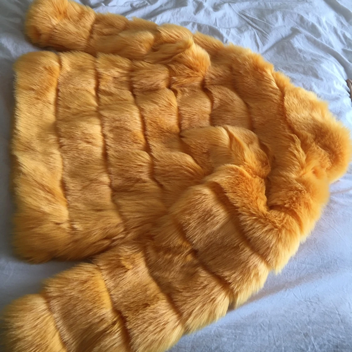 Yellow Faux fur jacket  - 91