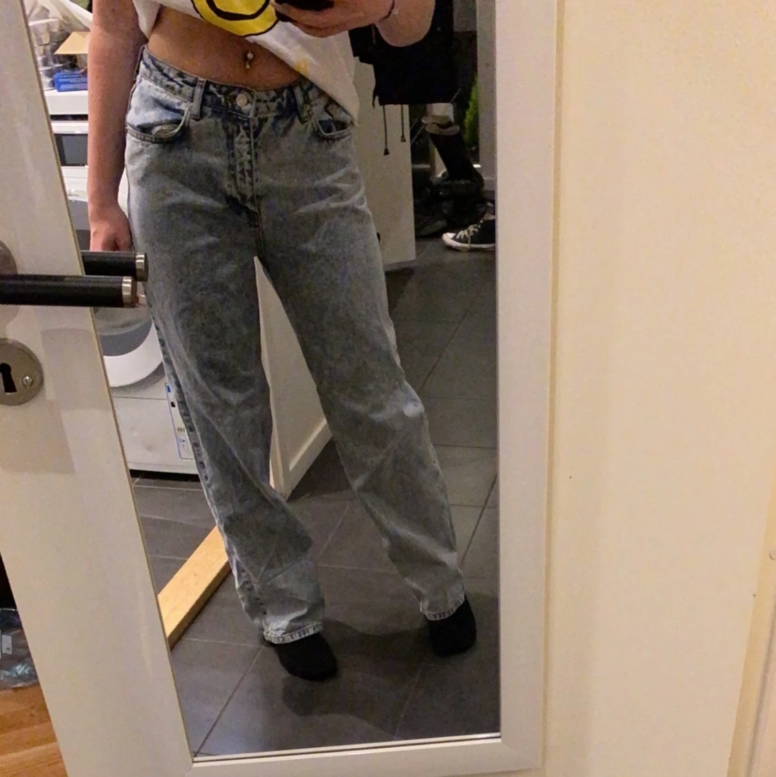 Snygga ljusblåa jeans❤️ - 90